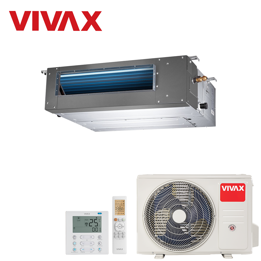 Aparat de Aer condiționat VIVAX canal (duct) ACP-55DT160AERI+ R32, 60000  BTU/h, 380V - Termoshop.md